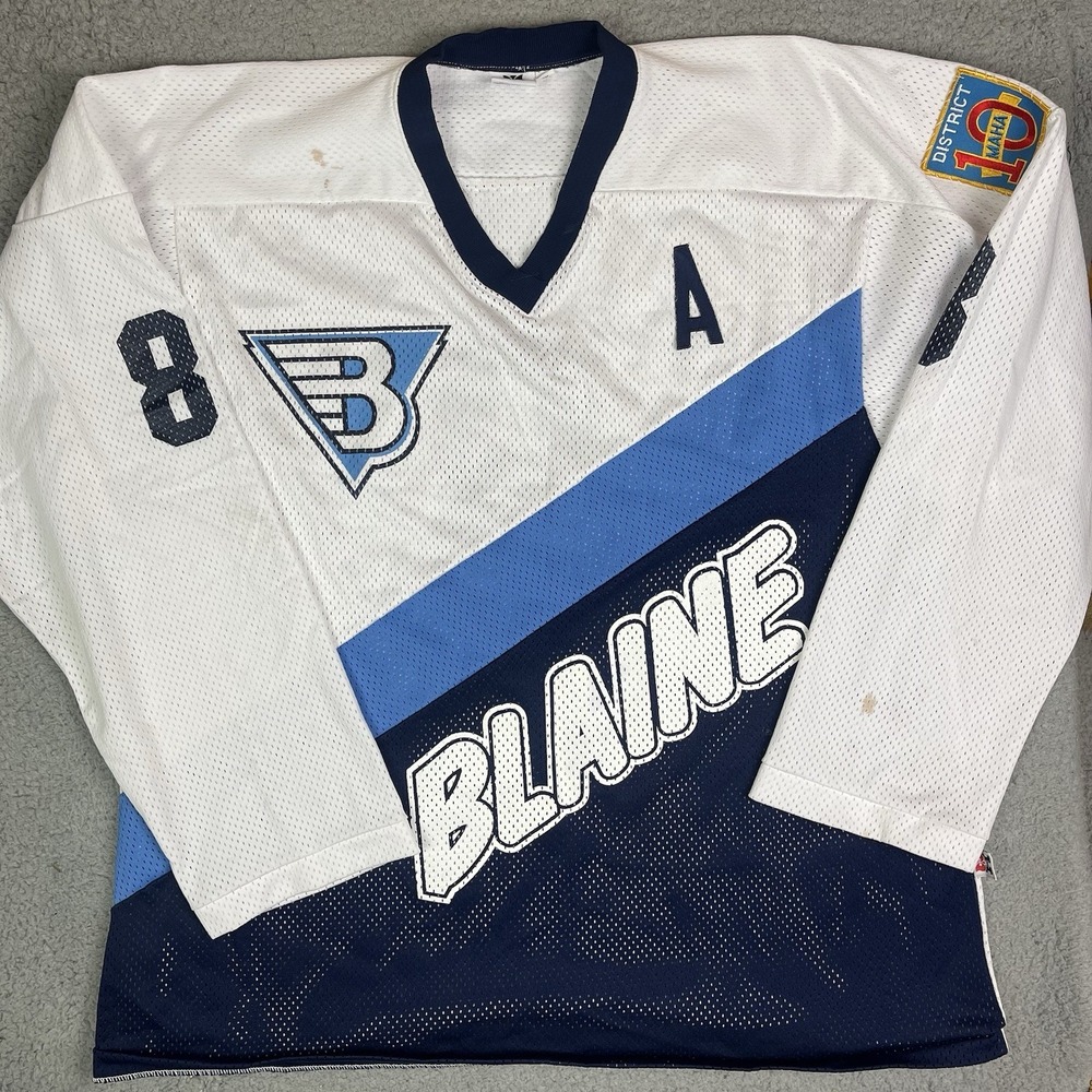 Vintage Blaine Bengals Hockey Jersey Minnesota Highschool‎ MN XL